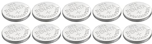 RENATA Pack of 10 Silver Oxide 373/SR916 SW 0% Mercury Button Cell Batteries