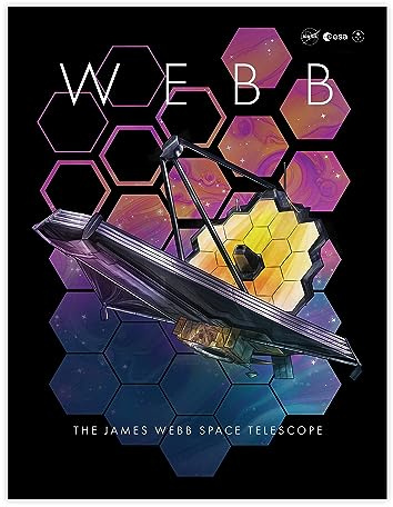 Artery8 NASA James Webb Space Telescope 1st Anniversary Black Bedroom Decor Space Aesthetic Unframed Wall Art Print Poster Home Decor Premium