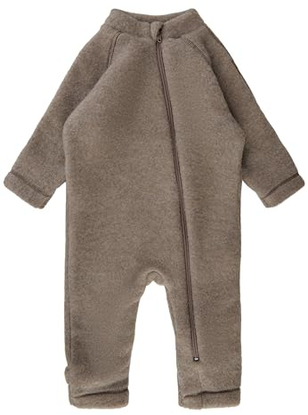 Mikk-line Wollwalk Overall Baby, Atmungsaktiv Walkoverall Baby | 84% Wolle, temperaturregulierend, atmungsaktiv, weich zur Babyhaut, langer Reißverschluss, OEKO-TEX