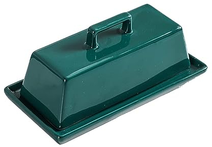 Boîte de rangement for beurre avec couvercle, beurrier avec couvercle, porte-beurre rectangulaire, récipient avec couvercles, poignée, rangement lavable au lave-vaisselle (couleur : noir) ( Color : Gr