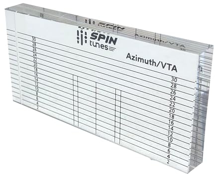 SpinTunes VTA - Regla de azimut para entusiastas del vinilo, establece con precisión el bloque de ángulo de seguimiento vertical para tocadiscos de DJ y alineación de azimut, herramienta esencial para