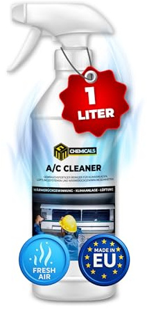 MRM CHEMICALS - Klimaanlagenreiniger & A/C Cleaner Spray 1 x 1L – Für Auto, LKW, Wohnmobil & Heimklimaanlagen – Verdampfer- & Lüftungsreiniger gegen Ablagerungen & Gerüche