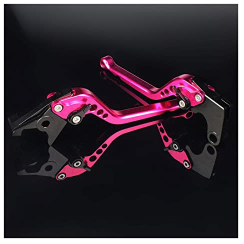 Bremshebel Hebel Für YFM700 Für Raptor 700R 700 Für YFM700R 2000 2001 2002 2003 2004 2005 2006 Motorrad Einstellbare Bremse Kupplung Hebel Griff Kupplung Bremshebel(Farbe:Pink 177mm)