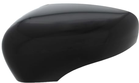 Wing Door Mirror Cover, Fits Renault Clio MK4 Hatchback 2012-2019 | Clip On, Black Smooth, Cap Casing, UK Passengers Side Left Replacement