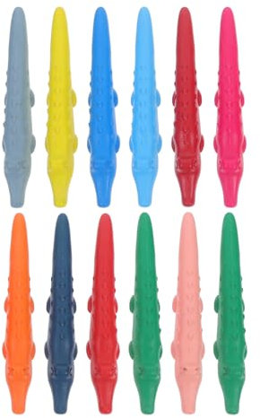 DIYEAH 12stücke Teiliges Waschbare Wachsmalstifte Für Junge Mädchen Kreative Malstifte Krokodilform Für Sicheres Zeichnen Und Malen Ohne Schmutz Für Kleine Künstler Unterwegs