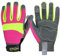 HLDD Handland Gants de travail mécaniques utilitaires pour écran tactile, haute visibilité, réfléchissants, rose, anti-vibration, flexibles et respirants