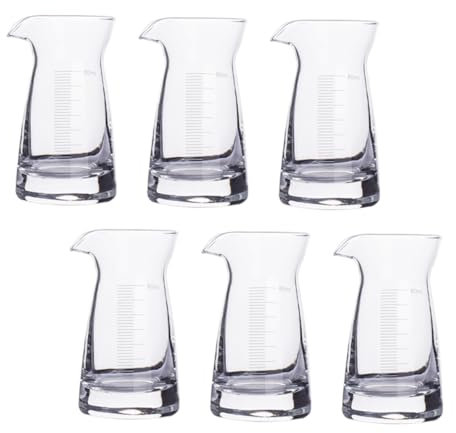 PRETYZOOM 6pièces Verre Mesure Liquide pour Cocktails Outils Bar Accessoires Éprouvettes Graduées Verre