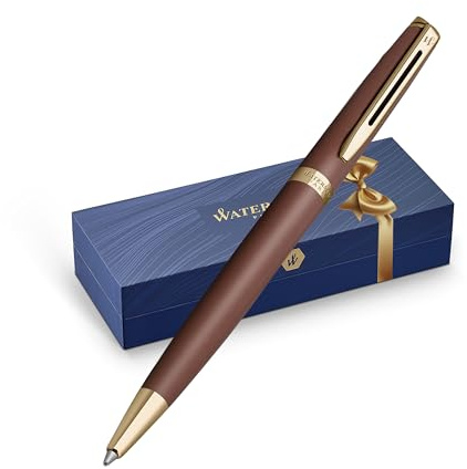 Waterman Hémisphère Kugelschreiber | The Understated Edit | Kupferrot | Mittlere Spitze und blaue Tinte | Geschenkbox