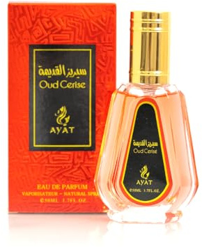 AYAT PERFUMES – Eau de Parfum Arab en Spray 50 ml Pour Femme Fabriqué à Dubaï Senteur Orientale (Oud Cerise)