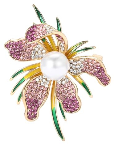 MEAKTSMI Broche Orchidée Vêtement de Mode Accessoire Soirée Pin Tendance Femmes Broche pour Femmes Apprécient Les Styles Et Les Grâces