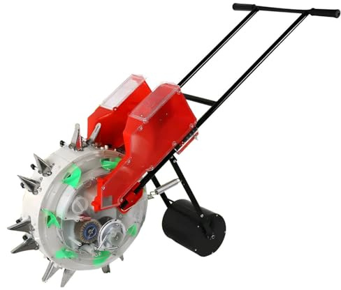 Esparcidor de semillas de empuje manual, sembrador de jardín de precisión para una siembra eficiente de maíz, frijoles y semillas de algodón