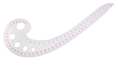 Righello da cucito curvo trasparente lungo righello a forma di virgola in plastica design sarto scala di classificazione cucito plastica virgola curva metrica