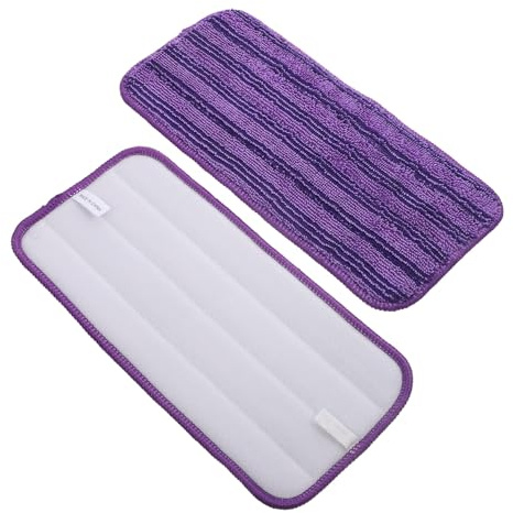 DECORNIJIA 2Pièces Lingettes Réutilisables Microfibre pour Balai Mop Compatible avec Swiffer Accessoire de Remplacement Lavable pour Nettoyage des Sols
