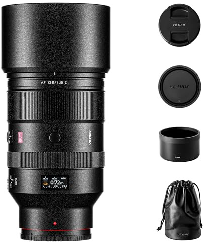 VILTROX AF 135mm f/1.8 Lab Objectif Plein Format pour Monture Nikon Z, téléobjectif Grand Angle à focale Fixe 135mm F1.8 avec Moteur HyperVCM Compatible avec Nikon Z5II Z6III Z9 Z8 Z50 II ZFC