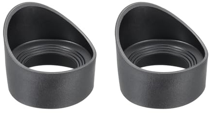PATIKIL Oculares De 42-46 mm, 2 Piezas De Cubierta Protectora De Goma Para Ocular De Microscopio Estereoscópico Telescopio Mira, Negro