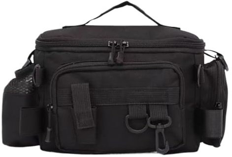 Angeltasche – Große Tragetasche mit multifunktionalem Design | Angelköderaufbewahrung für Angler, strapazierfähiges Material mit verstellbarem Riemen, Tasche zum Organisieren von Ködern, R