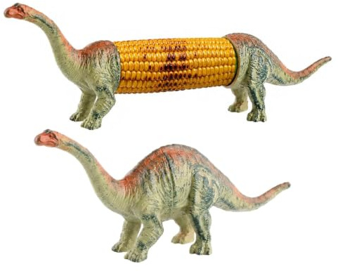 Soportes para mazorcas de maíz de dinosaurio, puntas de acero inoxidable, púas reutilizables para mazorcas de maíz, mangos de dinosaurio para barbacoa, picnic, comidas familiares (#E)
