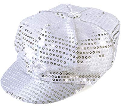 Bristol Novelty Casquette argentée à sequins style années 70, Women, BH542, Silver, Taille unique Halloween