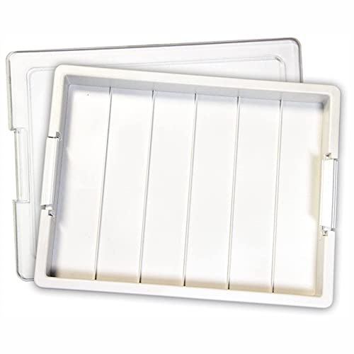 Elizabeth Ward Bead Storage Solutions Plastic Organizer Tray with Clear Snap Shut Lid for Sorting Craft Supplies, Fasteners, Crystals, and More