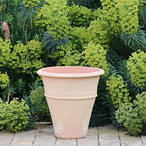 Jardinière en Terre Cuite Artisanale en céramique Palatina | Pot de Fleurs/jardinière | résistant au Gel et aux intempéries | H = 35 cm, Yucca