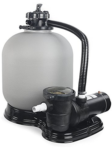 XtremepowerUS 19 inch Sand Filter with Above Ground Pool Pump 1.5HP / 4500GPH Media System, 5-Way Valve