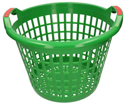 KOTARBAU® Gartenkorb 25L Grün Kunststoff mit weichen Griffen für Gartenarbeiten