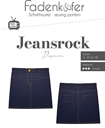 Papierschnittmuster Jeansrock Damen