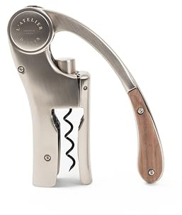 L'ATELIER DU VIN – Oeno Motion Trésor – Tire-Bouchon à Levier dans son Coffret en bois laqué rouge