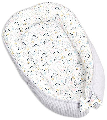 PIMKO Babybo, bomullsvåffel, babybo för baby, 2-sidig, gosigt bo på 2sidan, babykokong för spädbarn och nyfödda, 100 % bomull, babykudde för hemmet, 55 x 90 cm