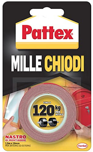 12PZ MILLECHIODI NASTRO BIADESIVO DI MONTAGGIO