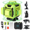 STANEW 4 x 360° Laser Level,Self-Leveling Green Laser Level 4D 16 Line Green Horizontal and Vertical with Integrated Remote Control Rechargeable Battery 2 * 2400 MAh