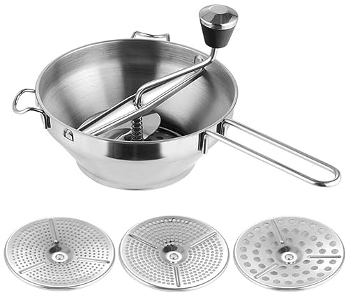 UPKOCH 1 Juego Agitador De Acero Inoxidable Rallador De Cocina Trituradora De Patatas Prensador De Patatas Prensador De Exprimidor De Mano Molinillo De Frutas Tomate Amoladora