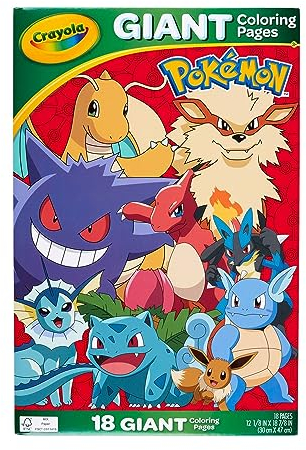 CRAYOLA Riesige Pokémon Malvorlagen, 48,9 x 32,4 cm, 18 Seiten
