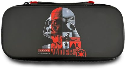 WONDEE Star Wars Pochette Switch, Housse pour Nintendo Switch, Switch OLED et Switch Lite Dark Vador et Capacité de Stockage pour 10 Jeux - Sacoche Coque de Protection et Transport Nintendo Switch