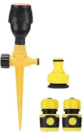 Besreey Irrigatore da giardino, irrigatore d'acqua per prato, irrigatore automatico con copertura a 360 gradi, sistema di irrigazione regolabile, irrigatore aereo telescopico per grandi superfici