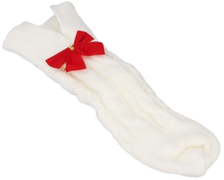 Dilwe Xmas Wine Bottle Cover, Acrylic Fiber Knitting Sweater Wine Bottle Jacket for Xmas New Year Party Decorations (White