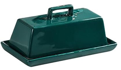 CIYODO Grey Insulated Butter Dish Lid Ceramic Food Service Dish Chic Cheese Plate