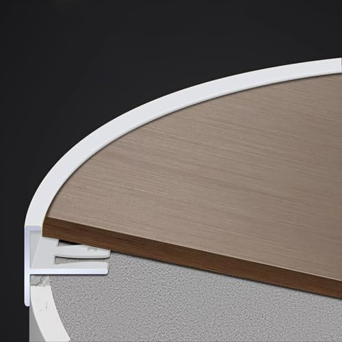 Raouoae Treppenkantenprofil Stufenkantenprofil Einfassprofil 135cm 2 Stück F-Form Flexibel Fliesenschiene Abschlussprofil Sicherheit Für Stufen Aus Fliesen Und Holz(Silver,Höhe: 18 mm)
