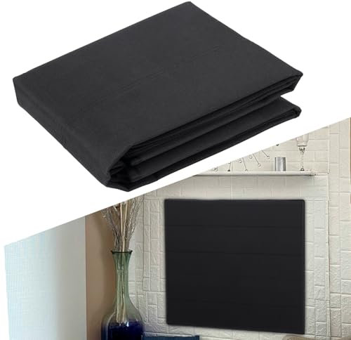 Magnetic Fireplace Blanket, Fireplace Blanket for Heat Retention Black Winter Fireplace Cloth Cover Fireplace Hearth Cover Guard for Fireplace Screen Iron Fireplace Frame