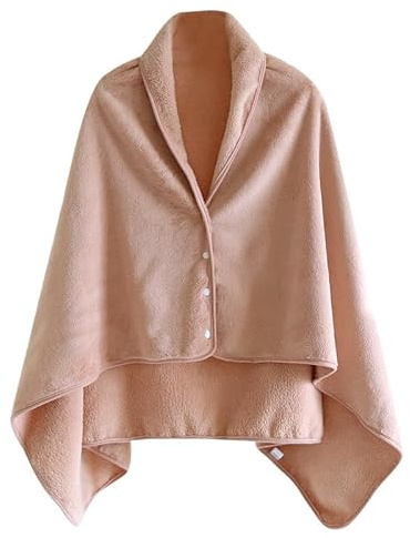 LIUYUYOUGO Scialle Donna Coperta Indossabile Da Donna Multiuso In Pile Sherpa Scialli Mantella In Flanella Con Bottoni Soffice Pigiama In Pile Caldo Invernale In Peluche Da Indossare In Casa