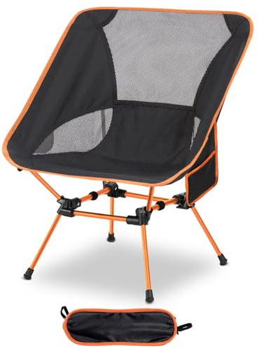 Victoper Compact & Lightweight Folding Camping Chair for Adults - Portable Outdoor Recliner with Carry Bag, Perfect for Hiking, Fishing, and Backyard Relaxation blue