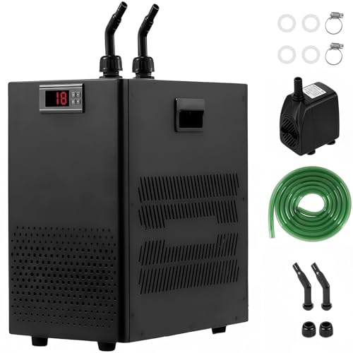 Aquarium-Kühler 160L Wasserkühler Aquarium durchlaufkühler Aquarium Fischtank-Kühler, Anzucht Ausrüstung für Süß-/, Wasserunkraut, Quallen, Koralle
