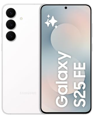 Samsung Galaxy S25 FE 512GB, Teléfono Móvil con IA, Marco Ligero 7,5mm, Pantalla FHD+ 6,7, Cámara 50MP, Exynos 2400, 8GB RAM, Garantía Fabricante 3 Años + 1 Año Extra, Blanco (Versión Española)