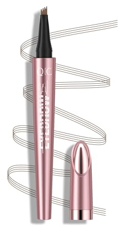 QIC Augenbrauenstift, Microblading Eyebrow Pencil, Wasserfest & Langanhaltend, Präzises Nachzeichnen für Natürliche & Volle Augenbrauen, Cruelty-Free (01 Light Brown)