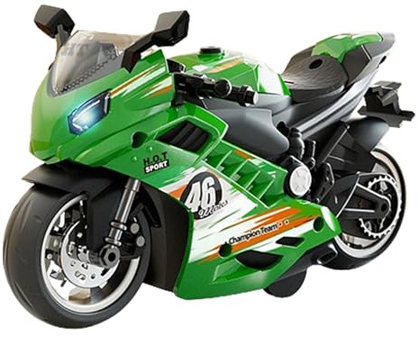 Youding Racing motociclette con suono e luce - moto giocattolo a motore, Mini moto per bambini | Push & Go Action con effetti realistici | Giocattolo a stelo educativo per ragazzi 3+