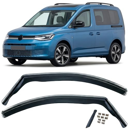 Windabweiser Regenabweiser 2-teilig Schwarz getönt für VW Caddy V SB ab 2020