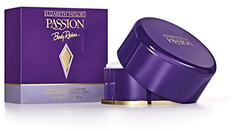 Elizabeth Taylor Body Powder for Women, Fragrance with Body Puff, Passion, 2.6 Oz
