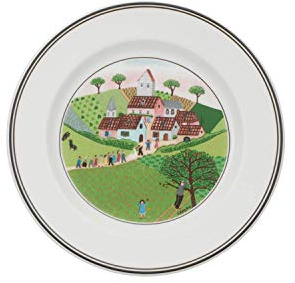 Villeroy & Boch Design Naif Plato para Pan, Diseño Clásico con Alegre decoración, Porcelana, Multicolor, 17 cm