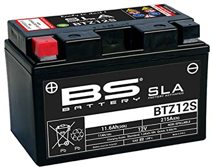 Batteria moto SLA BS Battery 300637 BTZ12S AGM, Nero