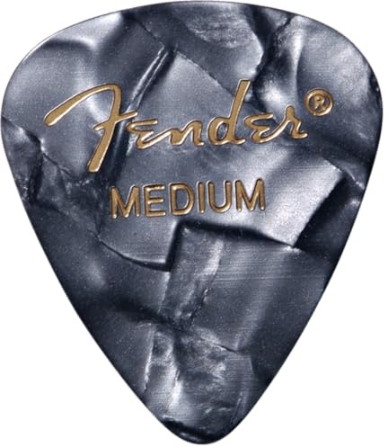 Fender 351 Shape Premium Plektren – Black Moto – Medium – 12 Stück